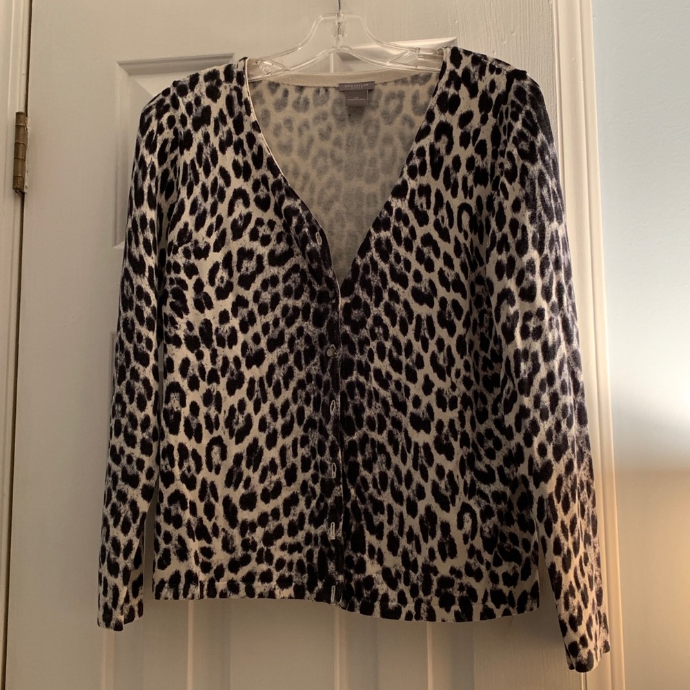 Ann Taylor cheetah cardigan